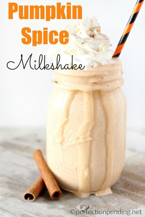 Whip up this creamy fall dessert for a special treat full of your favorite fall flavor - pumpkin spice. If you're looking for a fall pumpkin dessert idea that's different than the rest, then this pumpkin milkshake will be the creamy cold shake recipe you crave. #pumpkin #pumpkinmilkshake #milkshakerecipe #pumpkinspice Pumpkin Spice Milkshake, Pumpkin Milkshake, Pumpkin Shake, Fall Desserts Pumpkin, Pumpkin Smoothie, Fall Recipe, Pumpkin Recipes Dessert, Milkshake Recipes, Fall Dessert