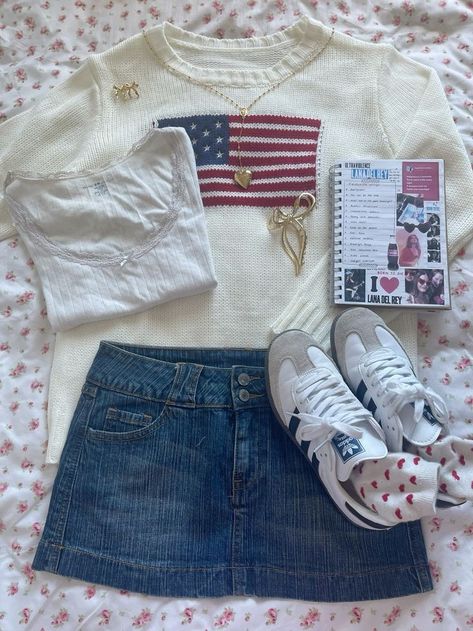 Lana Del Rey Outfits Summer, Lana Del Rey Coquette Outfits, Lana Del Rey Outfits Casual, American Coquette Outfits, Ldr Outfit, Lana Del Rey Concert Outfit Ideas, Lana Del Rey Clothes, Lana Del Rey Aesthetic Outfits, Americana Aesthetic Outfit