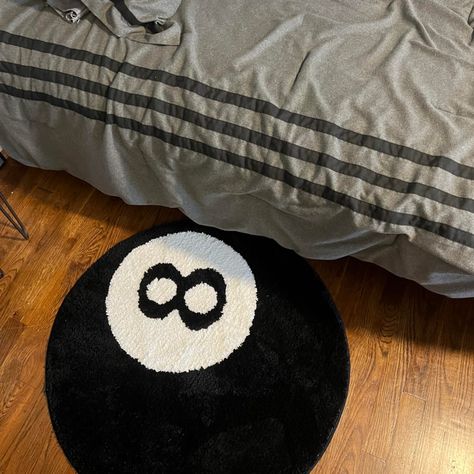 Hypebeast Rug - Cool Rugs and Aesthetic Rugs for Bedroom & Living Room. Soft like a cloud - Sink your toes into the luxurious softness of our Magic Eight Ball Rug. Made with premium quality fluffy materials, this 8ball rug adds a cozy touch to your spaces. Magic 8 Ball Rug, Eight Ball Rug, 8ball Rug, 8 Ball Rug, Magic Eight Ball, Room Decor Y2k, Hypebeast Rug, Hypebeast Room Decor, Aesthetic Rugs