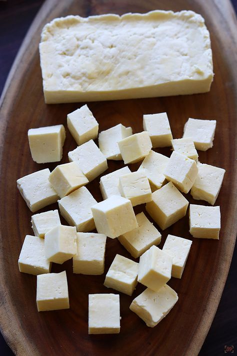 How to make paneer | Homemade Paneer Recipe - Sharmis Passions Make Paneer At Home, Homemade Paneer, Indian Cheese, How To Make Paneer, Paneer Recipe, Cottage Cheese Recipes, Paneer Recipes, Cheese Cloth, 2 Ingredients