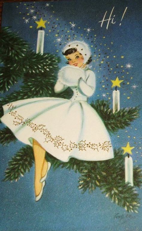 Images Noêl Vintages, Retro Christmas Cards, Retro Vintage Christmas, Vintage Holiday Cards, Vintage Christmas Images, Old Christmas, Paper Coaster, Old Fashioned Christmas, Holiday Postcards