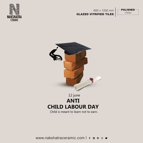 Child Labour Day Creative Ads, Anti Child Labour Day, Event Ads, World Day Against Child Labour, Funny Billboards, Children's Day Poster, Child Rights, Kids Social Media, Creative Advertisement