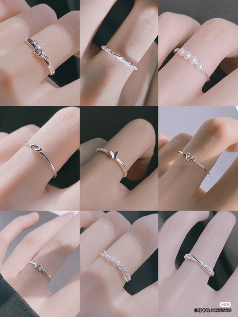 Korean Rings, Minimalist Accessories Jewellery, Simplistic Jewelry, Meta Ads, Hand Jewelry Rings, Couple Ring Design, Neck Pieces Jewelry, Christmas Outfit Ideas, Pretty Jewelry Necklaces