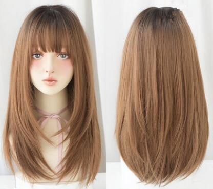 Baby Cut Hairstyle, Hairstyle Long, Air Bangs, Bangs Wig, Long Hair Wigs, Haircuts For Medium Hair, Hair Up Styles, Haircuts Straight Hair, Hair Setting