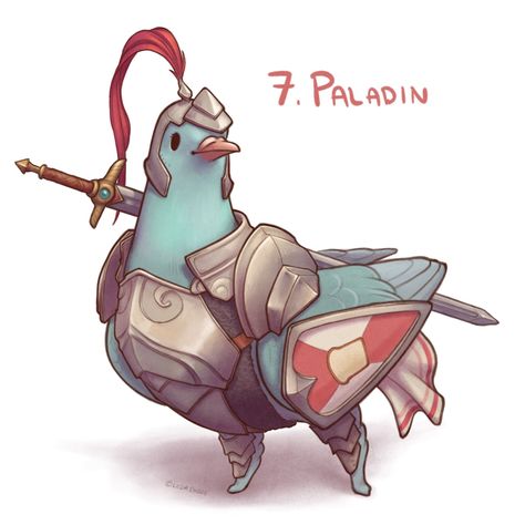 Leda Chung 🐓 on Twitter: "I really wanted to finish this sweet lady! Paladin knight pigeon. #SeptemBird #bird #pigeon #procreate #ipadpro #knight #DnD https://t.co/taj7KgdMLn" Fantasy Classes, White Mage, Sweet Lady, Dungeons And Dragons Characters, Dnd Art, Dungeons And Dragons Homebrew, Creature Concept, Character Creation, Dnd Characters