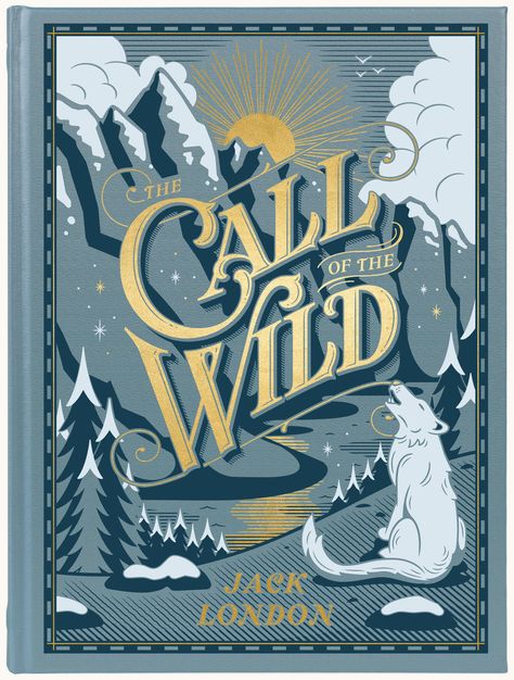 The Call Of The Wild Book, Books 2024, Wild Book, Pretty Logo, The Call Of The Wild, Lettering Illustration, Jack London, Graphic Design Ads, Beautiful Book Covers