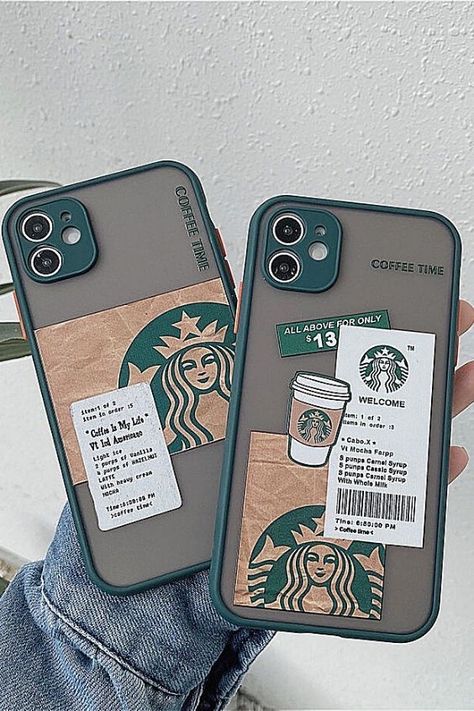 Starbucks Phone Case, Diy Phone Case Design, Iphone Obsession, Apple Phone Case, Iphone Style, Hard Phone Cases, Aesthetic Phone Case, Pattern Iphone Case, Personalized Phone Cases