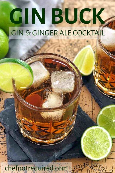 Gin Buck, Ginger Ale Drinks, Ginger Ale Cocktail, Easy Gin Cocktails, Ginger Beer Cocktail, Pomegranate Cocktails, Ginger Cocktails, Gin Drinks, Fancy Cocktails