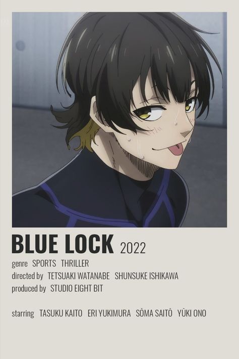 blue lock minimalist anime poster Blue Lock Poster Minimalist, Blue Lock Poster, Minimalist Anime Poster, Sticker Board, Genre Posters, Grunge Bedroom, Minimalist Anime, Poster Decorations, Minimalist Posters