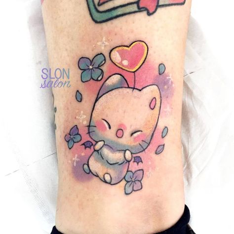 Moogle Tattoo, Final Fantasy Tattoo, Halloween Tattoos Sleeve, Fantasy Tattoos, Pokemon Tattoo, Tan Body, Halloween Tattoos, Men Style Tips, Anime Tattoos