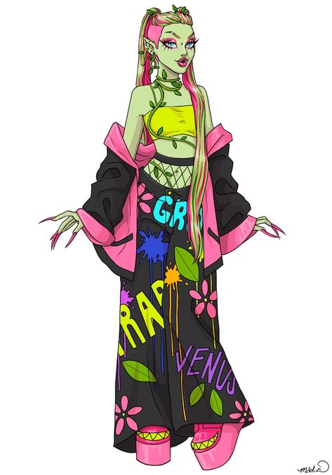 Venus Mcflytrap, Monster H, Plant Monster, High Characters, Arte Monster High, Monster High Pictures, Monster Prom, Moster High, 70s Vibes