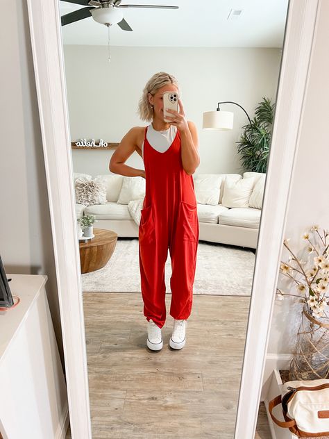 Free people jumpsuit dupe, orange one piece, overalls Amazon Stretchy Overalls Women, Cloth Jumpsuit Outfit, Teacher Outfits Jumpsuit, Fp Jumpsuit Outfit, Jumpsuit Romper Outfit, Styling Jumpsuits For Fall, Overals Outfits Aesthetic, Clothes Jumpsuits & Rompers, Teacher Romper Outfit