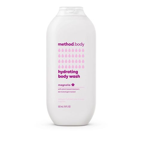 magnolia hydrating body wash, 18 fl oz Cute Body Wash, All Kinds Shower Products, Method Body Wash, Sensitive Body Wash, Unscented Body Wash, Sensitive Skin Body Wash, Feeling Deeply, Drink Plenty Of Water, Bath And Body Care