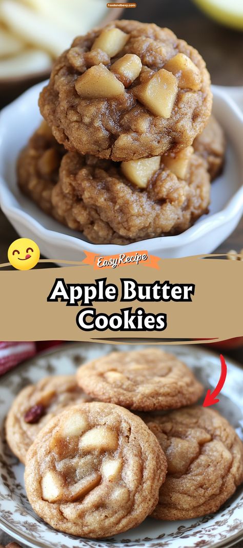 Apple Butter Cookies Recipes Using Apple Butter Desserts, Red Hots Apple Butter, Dried Apple Cookies, Apple Cinnamon Snickerdoodle Cookies, Apple Pecan Cookies, Recipes To Use Apple Butter, Apple Pie Thumbprint Cookies, Spiced Apple Cookies, Baking With Apple Butter