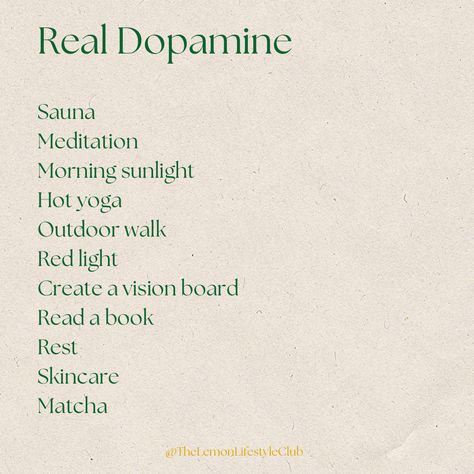 Dopamine menu Good Dopamine, Book Rest, Yoga Outdoor, Morning Meditation, Vision Board Manifestation, Creating A Vision Board, Good Habits, Mindfulness Meditation, Hot Yoga