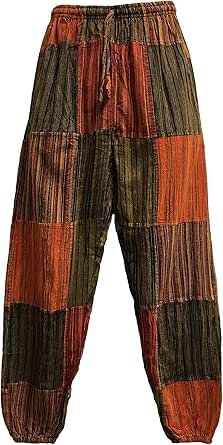 Men's Bohemian Vintage Hippie Alibaba Yoga Patchwork Harem Pants Looks Hippie, Hippie Garden, Aesthetic Yoga, Mode Hippie, Estilo Indie, Yoga Pants Outfit Aesthetic, Earthy Outfits, Pants Outfit Casual, Hippie Style Clothing