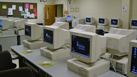 Computer Lab Aesthetic, University Computer Lab, Aperture Laboratories, Stanley Parable, James Madison University, The Oregon Trail, Nostalgia Core, Dreamcore Weirdcore, Computer Lab