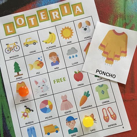 Printable Loteria Bingo (Spanish Version) Spanish Club Activities, Cactus Favors, Hispanic Heritage Activities, Mexico For Kids, Spanish Games For Kids, Summer Appetizers, Spanish Classroom Activities, Club Activities, Spanish Games