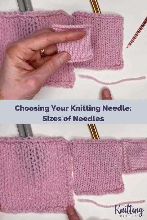 Needle Sizes For Knitting, How To Choose Knitting Needle Size, What Size Knitting Needles To Use, Knitting Needle Sizes, Knitting Needle Size Chart, Knitting Circle, Knitting Increase, Knitting Needle Size, Large Knitting Needles