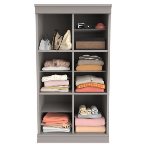 ClosetMaid Modular Storage 21.38" W Divided Shelf Unit & Reviews | Wayfair Closetmaid Modular, Modular Closets, Closet Kits, Closet Rods, Modular Storage, Closet Rod, Closet Shelves, Closet System, Organizing Systems