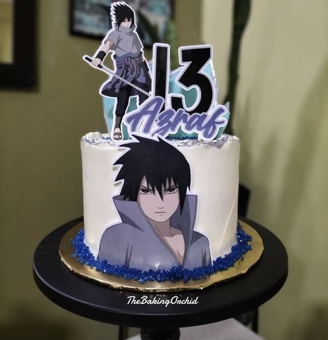 Itachi Cake Ideas, Naruto Birthday Cake Ideas, Naruto Cakes Birthdays, Naruto Cake Design Birthday, Sasuke Birthday, Anime Cakes Birthday Naruto, Anime Cake, My Little Pony Birthday Party, Little Pony Birthday Party