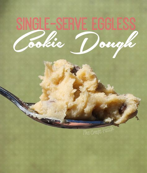 Single Serve Eggless Cookie Dough! Just enough cookie dough to satisfy your sweet tooth without having to make a full batch! Tastes amazing and no eggs, so no risk! Mmmmm..... Single Serve Cookie, Edible Sugar Cookie Dough, Eggless Sugar Cookies, Eggless Cookie, Ideas For Crafts, Eggless Cookie Dough, Healthy High Protein Snacks, Edible Cookie Dough Recipe, Protein Cookie Dough