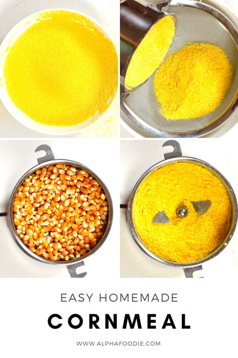 A simple DIY for how to make cornmeal at home with popcorn and options for dehydrated corn. A GF flour & polenta substitute made from dried and ground corn kernels - more cost-effective, and less processed than store-bought varieties! Dehydrated Corn, How To Make Cornmeal, Cornmeal Recipes, Dairy Free Dips, How To Cook Polenta, Homemade Flour, How To Make Corn, Won Ton, Corn Meal