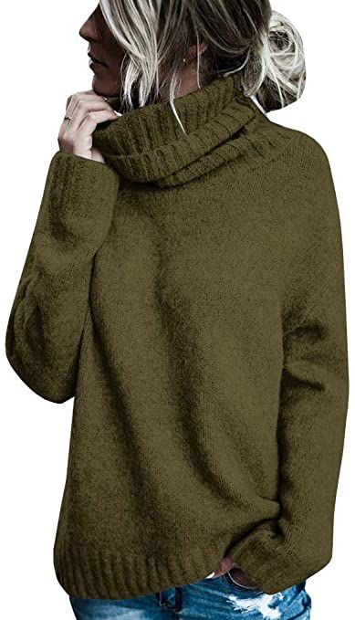 Cute Christmas Sweater, Casual Turtleneck, Loose Fit Sweater, Pullover Mode, Solid Color Sweater, Baggy Style, Oversized Turtleneck, Elegante Casual, Estilo Chic