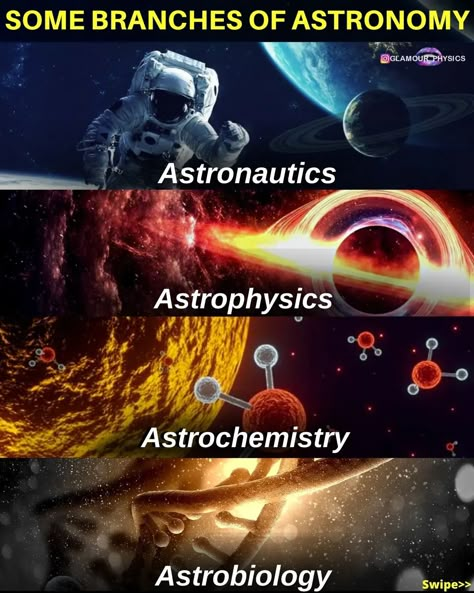 Glamour Physics☆Astrophysics on Instagram: “SOME BRANCHES OF ASTRONOMY WHAT IS YOUR FAVORITE? Caption for more: ⬇️⬇️⬇️ Since the beginning humans have observed the Sky ✨️.....the…” Physics Lover, Astronomy Terms, Physics Astronomy, Astronomy Quotes, Evolution Of Life, Physics Facts, Physics World, Gcse Physics, Business Books Worth Reading