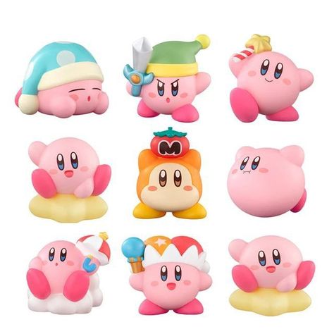 Kirby Gifts, Kirby Figurine, Kirby Toys, Clay Anime Figures, Clay Kirby, Kirby Figures, Kirby Friends, Cute Anime Figures, Cute Kirby