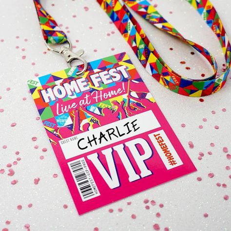 Our newest product Homefest Lanyards are now on sale on all our outlets💕 www.henpartywristbands.com @wedfest.co #stayhome #stayathome #homefestival #festivalathome #virtualparty #zoomparty #festivalparty Festival Lanyard, Lanyard Template, Festival At Home, Vip Lanyard, Garden Themed Party, Festival Garden Party, Coachella Theme Party, Coachella Theme, Edinburgh London