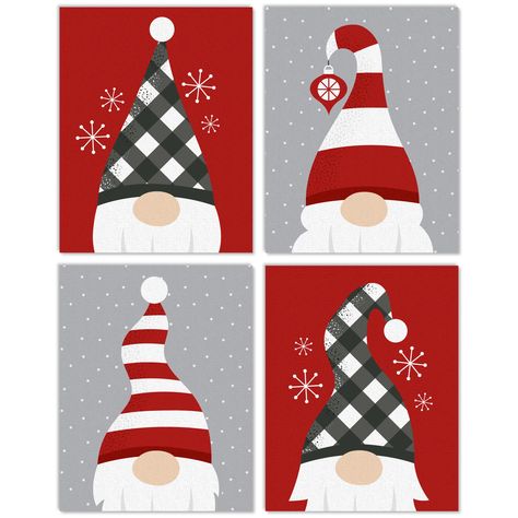 Big Dot of Happiness Christmas Gnomes - Unframed Holiday Linen Paper Wall Art - Set of 4 - Artisms - 11 x 14 inches - Walmart.com Linen Paper Texture, Christmas Canvas Art, Holiday Artwork, Vertical Wall Art, Christmas Linen, 8x10 Art Prints, Paper Wall Art, Christmas Canvas, Linen Paper