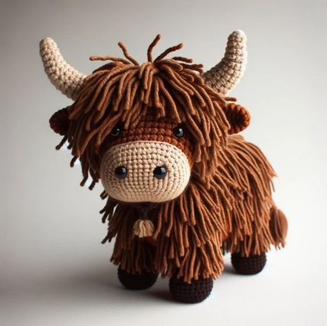 Highland Cow Crochet Pattern - Amigurumi Cow Pattern - Digital Download - DIY Crochet Toy - Handmade Gift Idea - Farm Animal Crochet Plushie DIY crochet toys #diycrochettoys #crochet #crochettoy #crochettoys 3.149 Free Crochet Patterns Stuffies, Hiland Cow Crochet Pattern, Hyland Cow Crochet Pattern, Crochet Highland Cow Pattern Free Amigurumi Cows, Highland Cow Amigurumi Free Pattern, Free Highland Cow Crochet Pattern, Crochet Highland Cow Free Pattern, Crochet Cow Pattern Free, Farm Animal Crochet