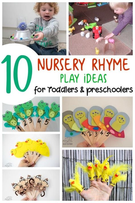 Rhymes Activities Preschool, Toddler Nursery Rhyme Activities, Nursery Ideas Activities, Nursery Rhymes Activities For Babies, Activities For Nursery, Nursery Rhymes Toddlers, Nursery Rhymes Preschool Crafts, Rhymes For Toddlers, Preschoolers Activities