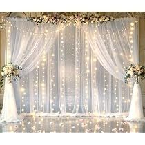 Curtains With Lights, Curtain With Lights, Photo Shoot Background, Sheer Backdrop, Shoot Background, Tulle Backdrop, Backdrop Curtains, Wedding Anniversary Decorations, Baby Shower Photo Booth