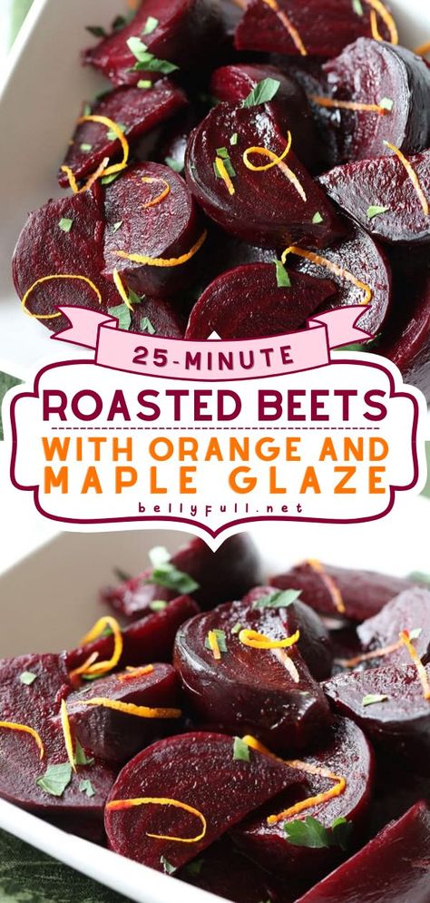 Roasted Beets with Orange and Maple Glaze, thanksgiving sides, thanksgiving recipes Glazed Beets Recipe, Roasted Beets Recipe, Roasting Beets In Oven, Thanksgiving Side Dishes Easy, Side Dishes For Chicken, Thanksgiving Recipe, Beet Recipes, Thanksgiving Recipes Side Dishes, Easy Oven