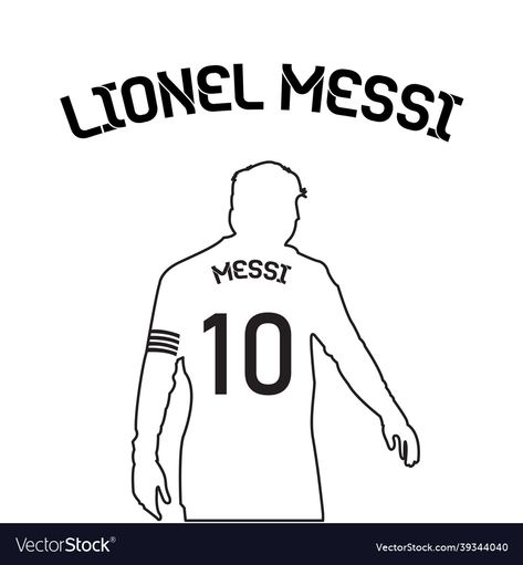 Messi Line Art, Messi Stencil Art, Messi Vector Art, Lionel Messi Tattoo Ideas, Messi Drawing Easy, Messi Silhouette, Messi Drawing, Messi 2015, Messi Tattoo