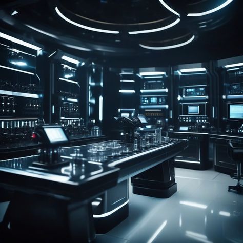 Wakanda Laboratory, Futuristic Bunker, Bloxburg Futuristic, Cyberpunk Lab, Futuristic Classroom, Sci Fi Rooms, Scifi Lab, Futuristic Laboratory, Lab Background