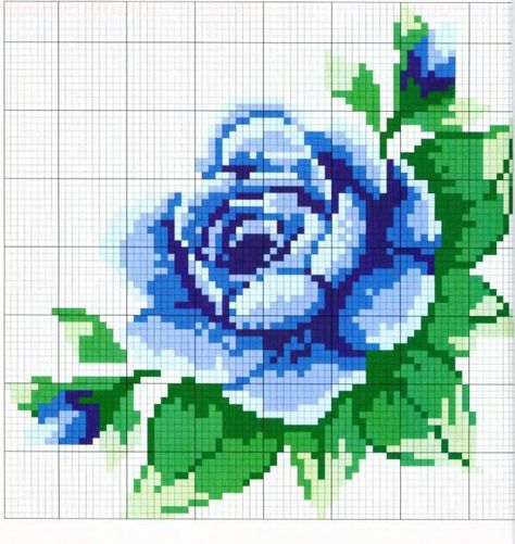 Gallery.ru / Фото #194 - 41 - markisa81 Rose Cross Stitch Pattern, Pola Kristik, Pola Sulam, Cross Stitch Patterns Flowers, Floral Cross Stitch, Cross Stitch Rose, Perler Patterns, Cross Stitch Patterns Free, Free Cross Stitch