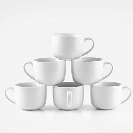 Amuse- Professional Barista Jumbo Cozy Mug for Coffee, Tea, Cocoa, Latte and Soup- Set of 6- 16 oz House Appliances, Cozy Mug, Bedrooms Ideas, Best Espresso, Cappuccino Cups, Stoneware Dinnerware, Kitchen Dinnerware, Coffee Tasting, Porcelain Dinnerware