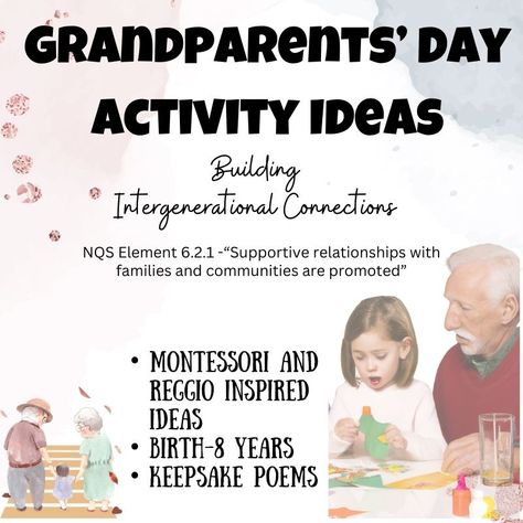 Grandparents' Day Activity Ideas-Building Intergenerational Connections Grandparents Preschool Activities, Activities To Do With Grandparents, Grand Parents Day Activities, Grandparents Day Activities Preschool, Intergenerational Activities Ideas, Grandparents Day Activity, Intergenerational Activities, Grandparents Day Preschool, Grandparents Day Activities