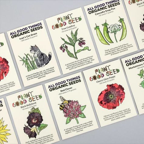 Our seed packaging is featured on the Frere-Jones Type web page as use cases for their Exchange (Plant Good Seed packaging) and Mallory (All Good Things packaging) typefaces. Really proud to be included along with so many other beautiful designs. Flower Seed Packaging, Plant Seed Packaging, Seed Package Design, Seed Packaging Design, Bird Guide, Flower Projects, Seed Packaging, Coffee Roaster, Perennial Shrubs