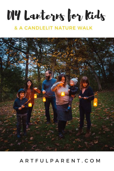 DIY Lanterns for Kids  #NatureWalk #NatureArt #OutdoorActivities #OutdoorKids #DIY #DoItYourself #ArtfulParent #KidsArtSpot Diy Lanterns For Kids, Lantern Walk, Artful Parent, Lantern Party, Diy Lantern, Forest School Activities, Kids Backyard, Simple Thanksgiving, Easy Art For Kids