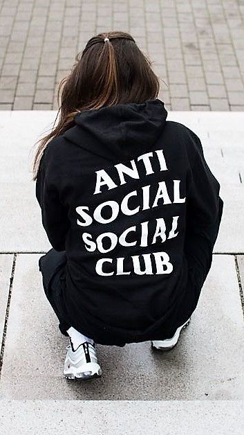 Antisocial Hoodie, Design Sweatshirt, Anti Social Social Club, Anti Social, Social Club, Sweatshirt Designs, Bad Girl, Graphic Sweatshirt, Girl Outfits