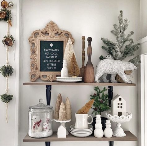 Christmas Open Shelf Decor, Kitchen Open Shelving Christmas Decor, Christmas Kitchen Shelves Decor, Open Shelf Christmas Decor Kitchen, Christmas Kitchen Shelf Decor, Kitchen Shelf Christmas Decor, Kitchen Shelves Christmas Decor, Winter Kitchen Shelf Decor, Christmas Kitchen Open Shelves