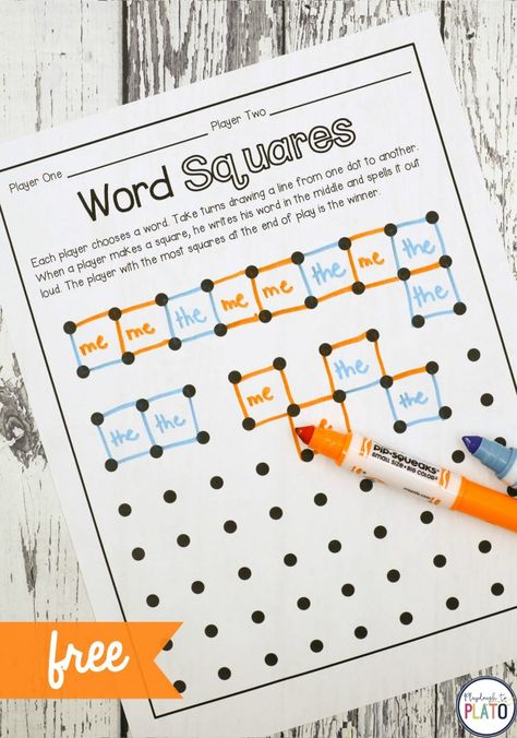 Free Sight Word Games, Teaching Sight Words, Word Work Centers, Literacy Games, Magic Squares, Word Work Activities, Reading Games, Sight Words Kindergarten, Sight Word Practice