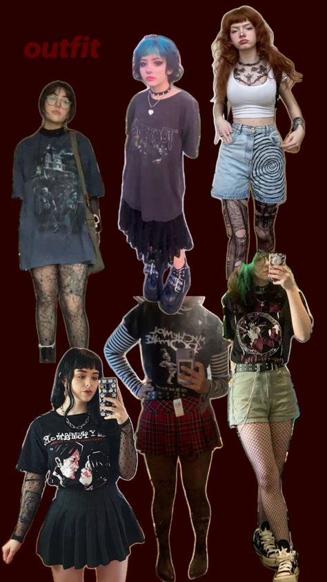 Summer concert outfit ideas Mcr Concert Outfit, Pop Punk Outfits, Summer Concert Outfit Ideas, Summer Concert Outfit, Punk Concert, Concert Outfit Summer, Concert Outfit Ideas, Concert Outfits, Punk Outfits