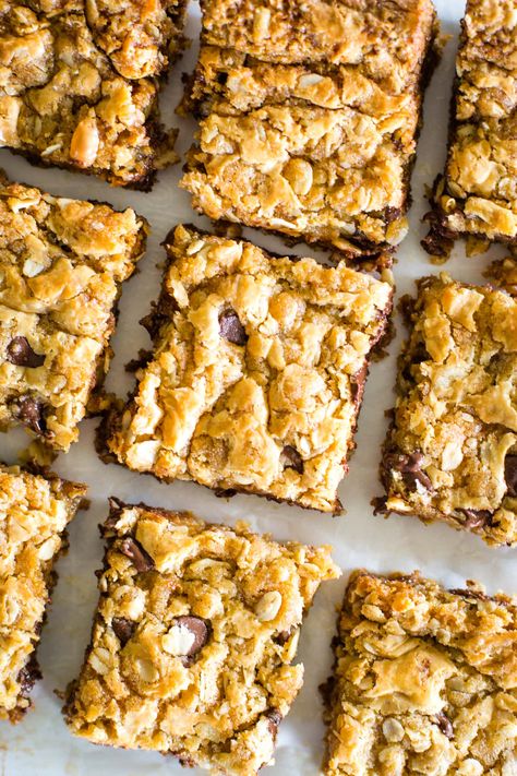 Ooey-gooey Salted Peanut Butter Oatmeal Cookie Bars, Peanut Oatmeal Bars, Oatmeal Peanutbutter Bars, Baked Peanut Butter Oatmeal, Peanut Butter Oatmeal Cookie Bars, Oatmeal Peanut Butter Bars, Peanut Butter Honey Cookies, Oatmeal And Peanut Butter, Oatmeal Cookie Bars Recipes