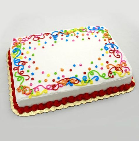 Sheet Cakes Decorated, Dairy Queen Cake, Frosting Flowers, Sheet Cake Designs, Rectangle Cake, Birthday Sheet Cakes, Gateaux Cake, Marble Cake, Cake Icing