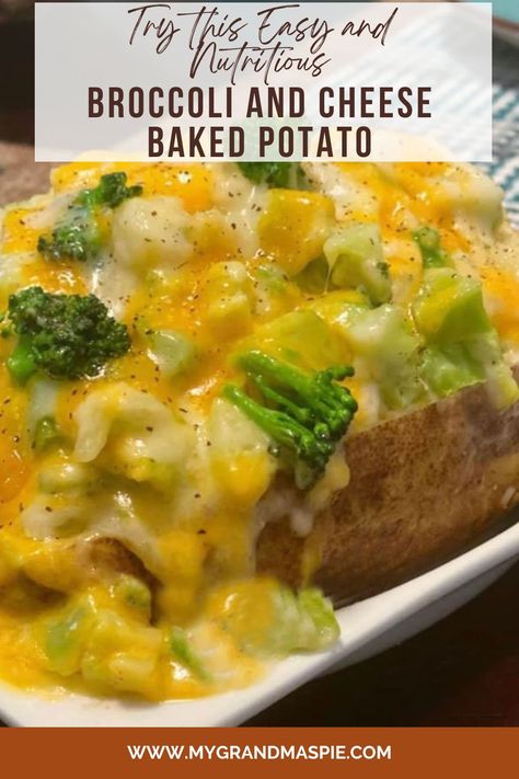 Broccoli and cheese stuffed baked potato on a white plate Broccoli Cheddar Baked Potatoes, Broccoli And Cheese Stuffed Baked Potato, Broccoli Twice Baked Potatoes, Brocolli Cheddar Baked Potato, Cheesy Broccoli Baked Potato, Broccoli Cheese For Baked Potatoes, Loaded Baked Potato Broccoli, Baked Potato And Broccoli, Potato Brocolli Recipes